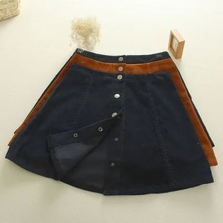Mushi Button Up A-Line Skirt