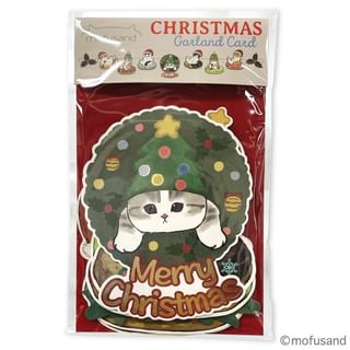 mofusand Christmas Garland Greetings Card As Shown in Figure