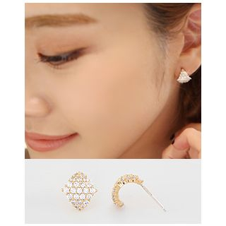 Miss21 Korea Rhinestone Stud Earrings