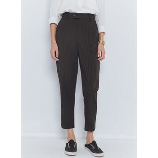 HotBlock Pinstriped Cropped Trousers