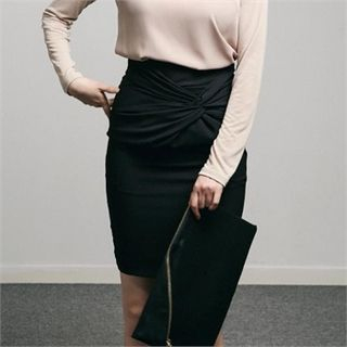 MAGJAY Drape-Front Skirt