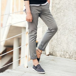 ABOKI Flat-Front Slim-Fit Pants