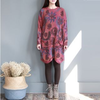 Mellow Fellow Print Knit Dress