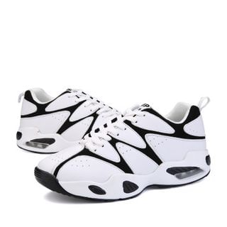 Feyboo Two-tone Genuine Leather Sneakers