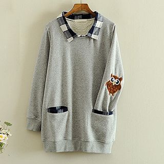 Storyland Applique Collared Pullover