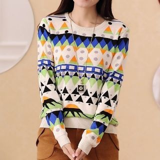 Romantica Patterned Knit Top