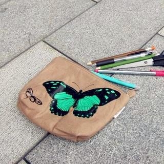 as it is Small Makeup Bag - Butterfly Brown - One Size