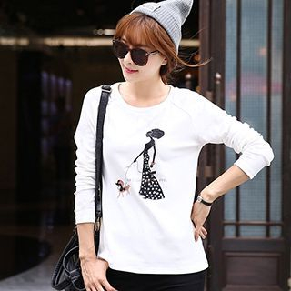 Pomelo Embroidered Long-Sleeve T-Shirt