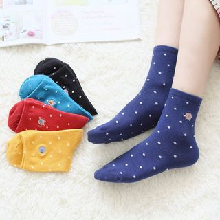 Lazy Corner Dotted Socks