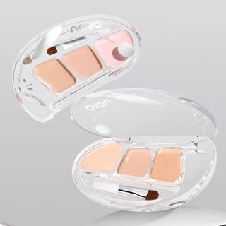 Novo - Silky No Trace Triple Color Concealer Palette - 2 Types