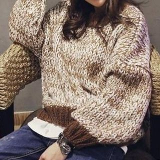 Jolly Club Contrast-Color Sweater