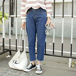 Dute Washed Cropped Jeans