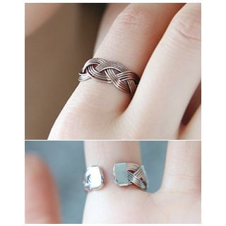 Miss21 Korea Braided Metal Open Ring