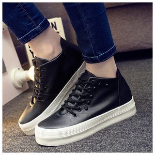 EUNICE Faux-Leather Studded Sneakers