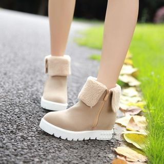 Shoes Galore Fleece-lined Zip Short Boots