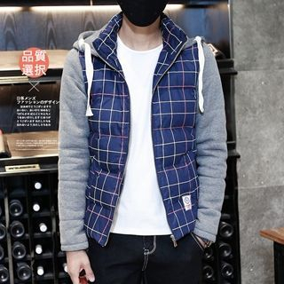 LC Homme Paneled Hooded Zip Jacket