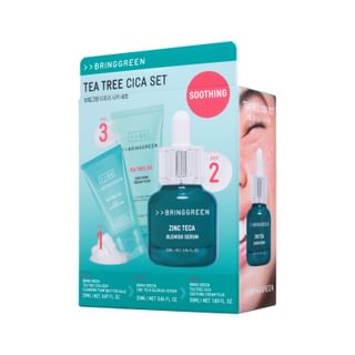 BRING GREEN - Set de Cuidado de la Piel con Árbol de Té Tea Tree Cica Set