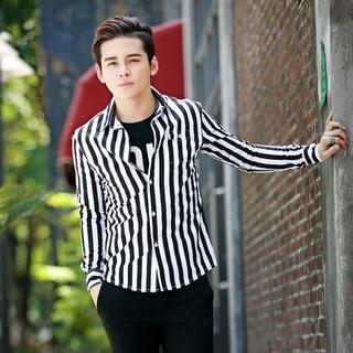 Danjieshi Long-Sleeve Striped Shirt