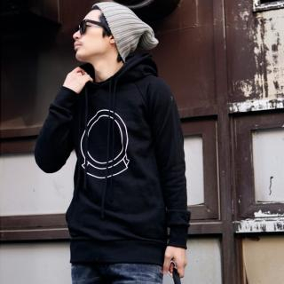 Drawstring Hooded Printed Pullover