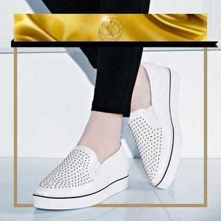 YIYA Platform Studded Slip Ons