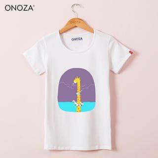 Onoza Short-Sleeve Giraffe-Print T-Shirt