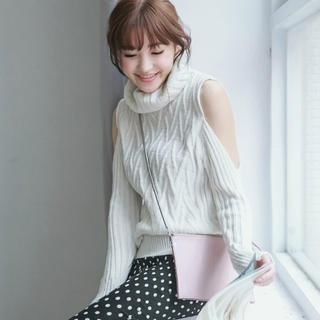 Tokyo Fashion Cutaway-Sleeve Turtleneck Sweater