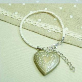 MyLittleThing Sweet Heart Locket Leather Bracelet