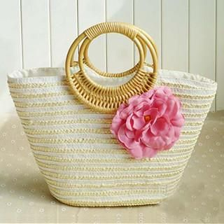 Sunset Hours Straw Tote