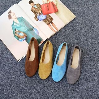 NANING9 Faux-Suede Flats