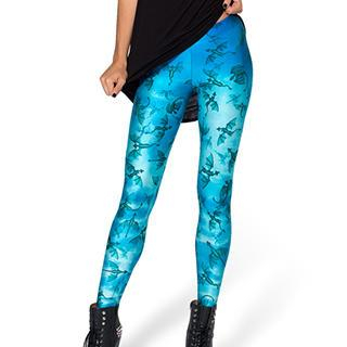 Omifa Dragon-Print Leggings  Blue - One Size