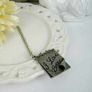 MyLittleThing Silver Love Letter Necklace Silver - One Size