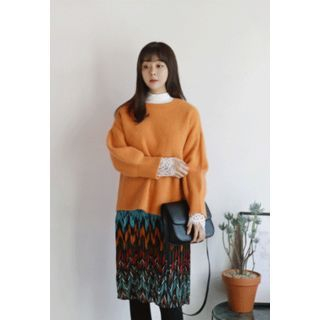 BBORAM Drop-Shoulder Angora Wool Blend Sweater