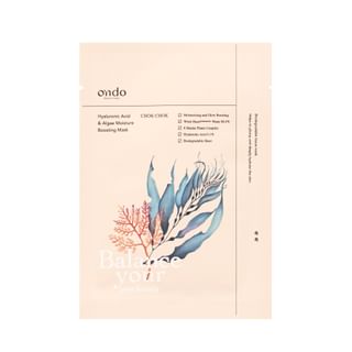 Ondo - Beauty Mask - 4 Types Hyaluronic Acid & Algae Moisture Boosting