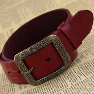 Charm n Style Embossed Genuine Leather Belt