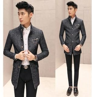 Bay Go Mall Stand-collar Buttoned Jacket
