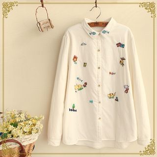 Fairyland Long-Sleeve Embroidered Shirt