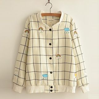 Miss Honey Print Snap-Button Jacket