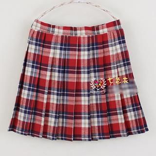 Skool Plaid Pleated Skirt