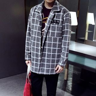 Bay Go Mall Check Single-Breasted Jacket