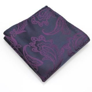 Xin Club Patterned Pocket Square Purple - One Size