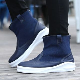 Preppy Boys Faux-Leather Ankle Boots