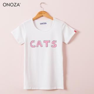 Onoza Short-Sleeve Lettering T-Shirt