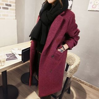 Sherbo Double-Breasted Tweed Coat