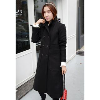 Miamasvin Double-Breasted Wool Blend Coat
