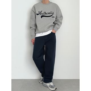 Wide-Leg Chino Pants