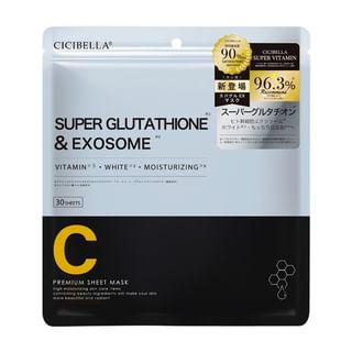 Cicibella - Premium Sheet Mask Super Glutathione & Exosome 30 Pcs