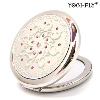 Yogi-Fly Beauty Compact Mirror (YY001P) Mirror + Gift box + Velvet Mirror Bag + Wiping Cloth