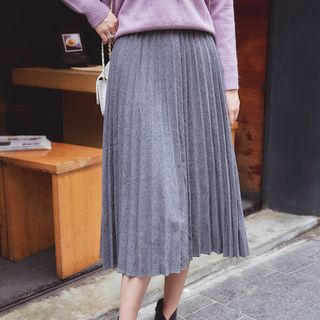 AC Pleated Midi Skirt