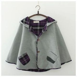 TOJI Pocket-Accent Hooded Buttoned Jacket