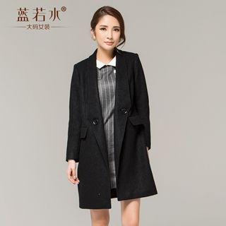 LROSEY Wool Blend Buttoned Coat